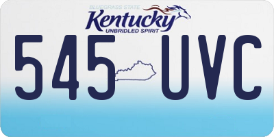 KY license plate 545UVC