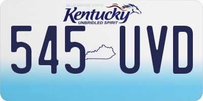 KY license plate 545UVD