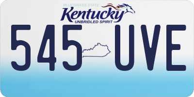 KY license plate 545UVE