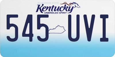 KY license plate 545UVI