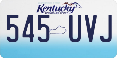 KY license plate 545UVJ