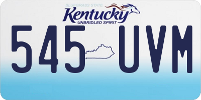 KY license plate 545UVM