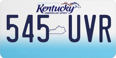 KY license plate 545UVR