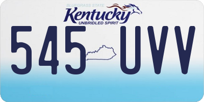 KY license plate 545UVV