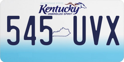 KY license plate 545UVX