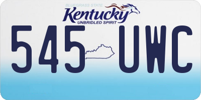 KY license plate 545UWC