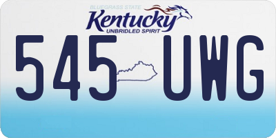 KY license plate 545UWG
