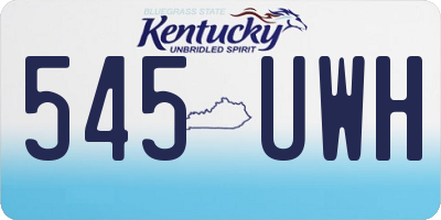 KY license plate 545UWH
