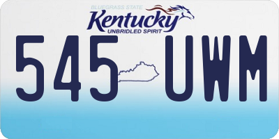 KY license plate 545UWM