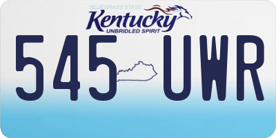 KY license plate 545UWR