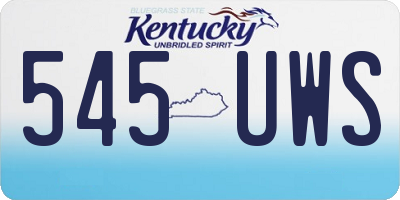 KY license plate 545UWS