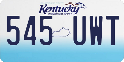 KY license plate 545UWT