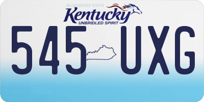 KY license plate 545UXG