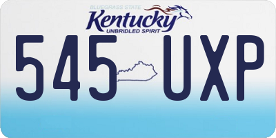 KY license plate 545UXP