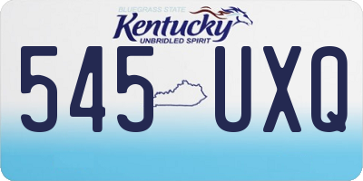 KY license plate 545UXQ