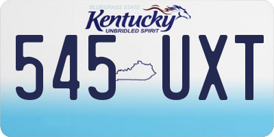 KY license plate 545UXT