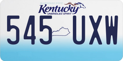KY license plate 545UXW