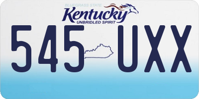 KY license plate 545UXX