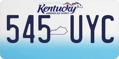KY license plate 545UYC
