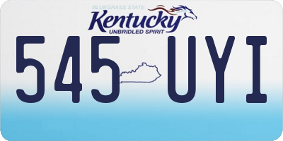 KY license plate 545UYI