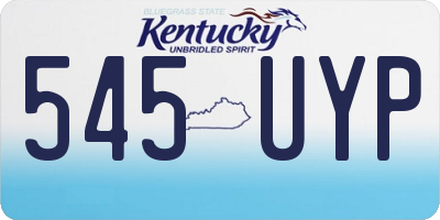 KY license plate 545UYP