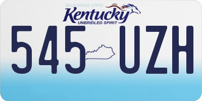 KY license plate 545UZH