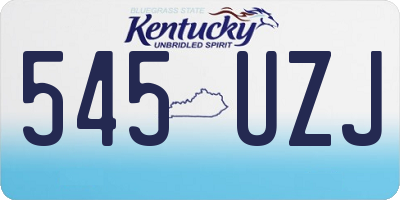 KY license plate 545UZJ