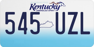 KY license plate 545UZL