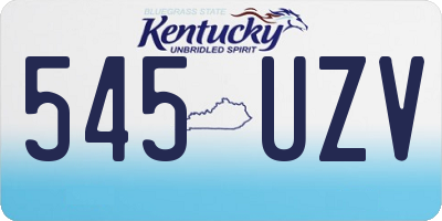 KY license plate 545UZV