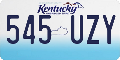 KY license plate 545UZY