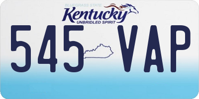 KY license plate 545VAP