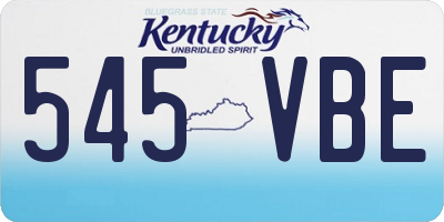 KY license plate 545VBE