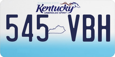 KY license plate 545VBH