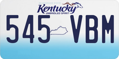 KY license plate 545VBM