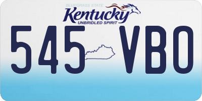 KY license plate 545VBO