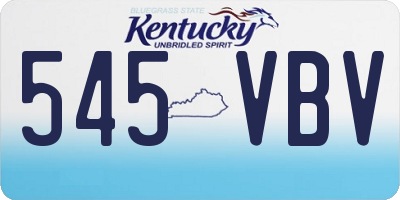 KY license plate 545VBV