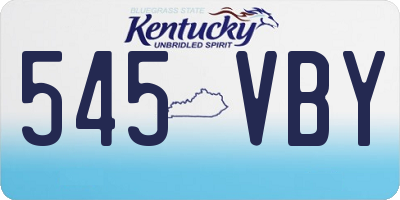 KY license plate 545VBY