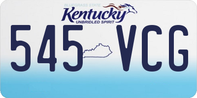 KY license plate 545VCG