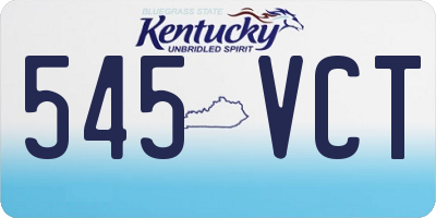 KY license plate 545VCT