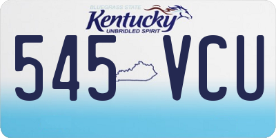 KY license plate 545VCU