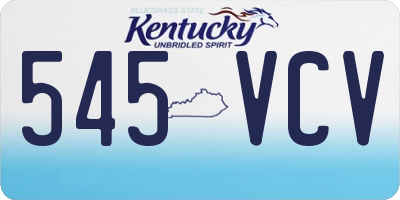 KY license plate 545VCV