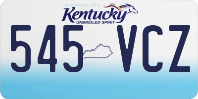 KY license plate 545VCZ