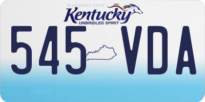 KY license plate 545VDA