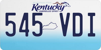 KY license plate 545VDI