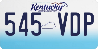 KY license plate 545VDP
