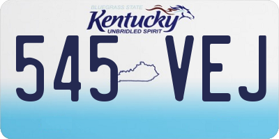 KY license plate 545VEJ
