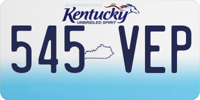 KY license plate 545VEP