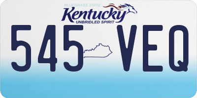 KY license plate 545VEQ