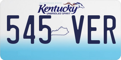 KY license plate 545VER