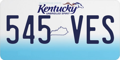 KY license plate 545VES